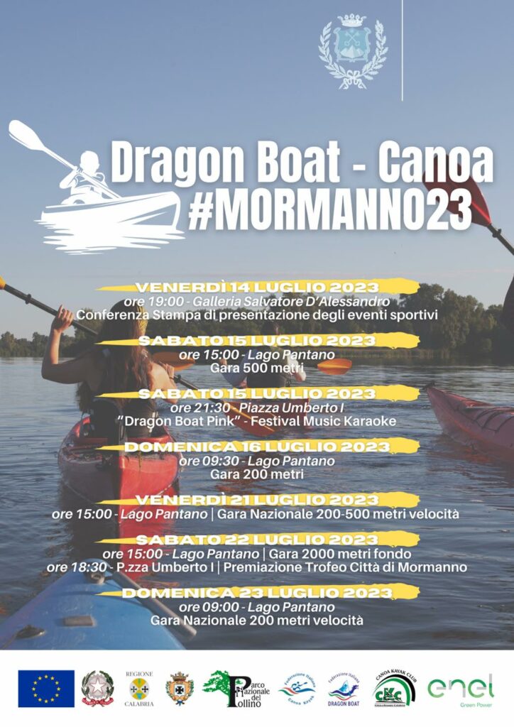 Mormanno, la capitale degli sport acquatici: Dragon Boat e campionato nazionale di canoa e kayak